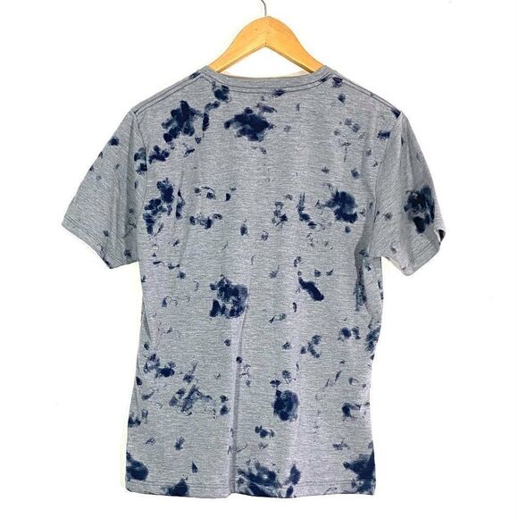 Cast you Brasil Gray Blue Ink Stain All Over Print Slim Fit T Shirt US M - Picture 2 of 4